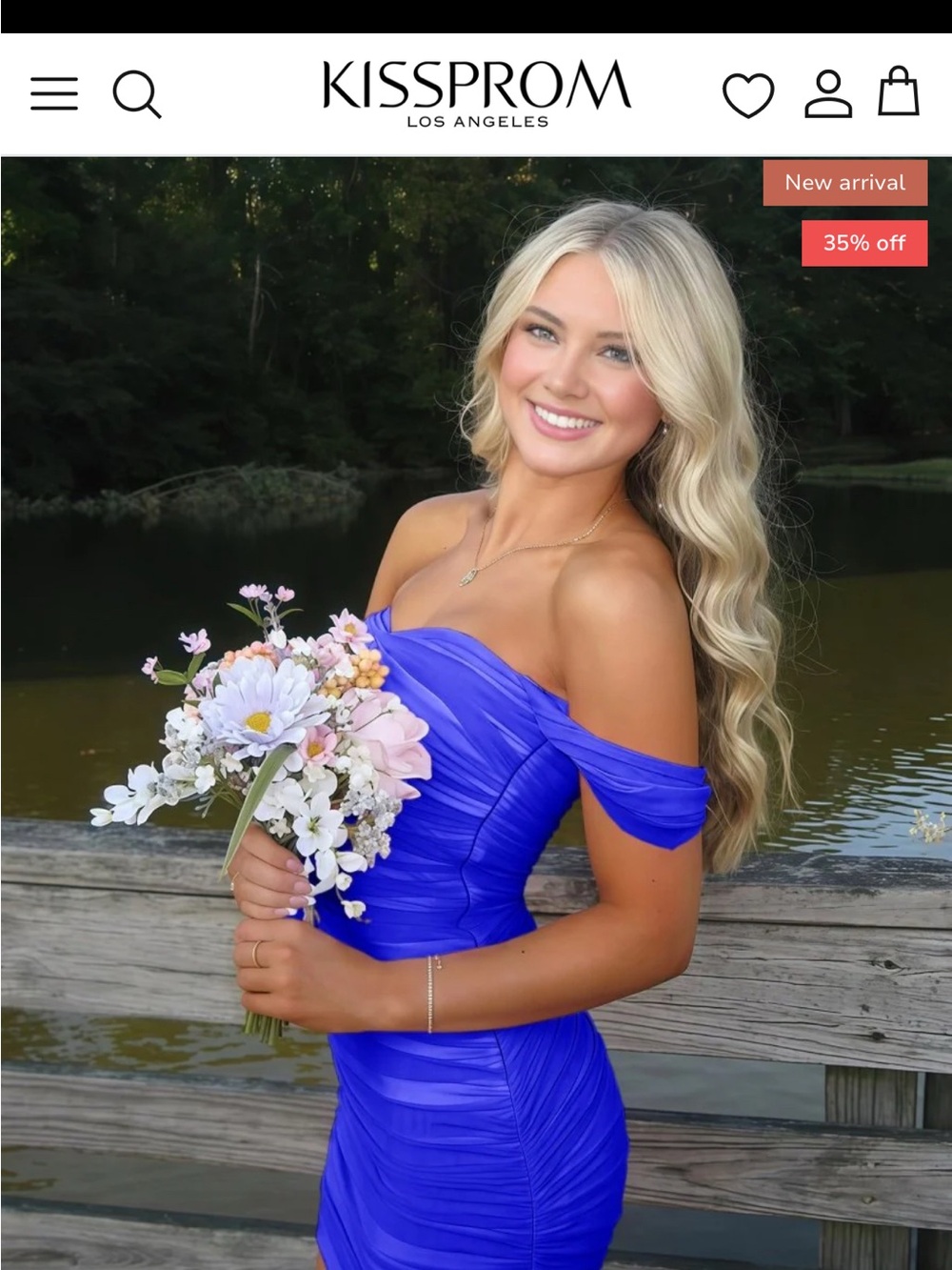 One-Shoulder Royal Blue Ruched Sheath Dress. Beautiful hoco dress. Worn once!